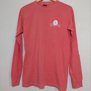 Womens Comfort Colors Coral Southern Couture Casual Cotton Long-Sleeve T-shirt S